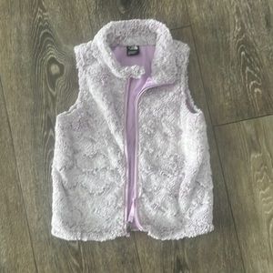 Girls purple the north face vest